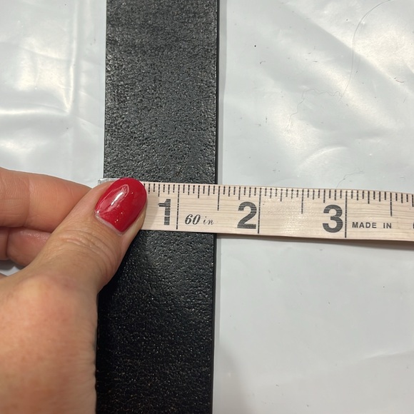 Coldwater Creek WITCH Round moon HOOK belt black leather Silver Buckle 42” large - Picture 9 of 14